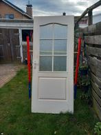 Binnendeur met raam en nieuwe kozijn., Doe-het-zelf en Verbouw, Ophalen, Gebruikt, 80 tot 100 cm, Binnendeur