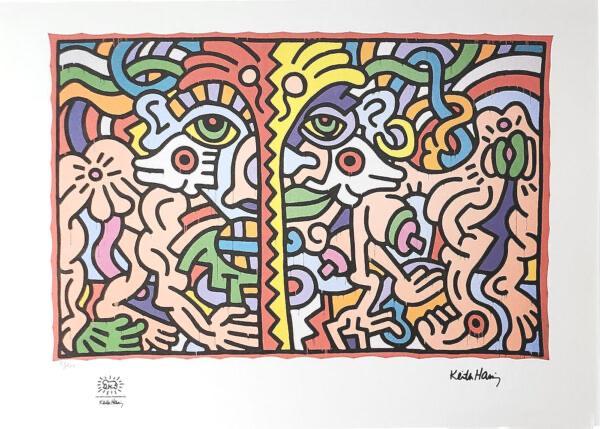 Keith Haring - Masker, Antiek en Kunst, Kunst | Litho's en Zeefdrukken, Ophalen of Verzenden