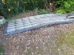 dakpanplaten, Doe-het-zelf en Verbouw, Dakpannen en Dakbedekking, Gebruikt, 15 m² of meer, Metaal, Grijs