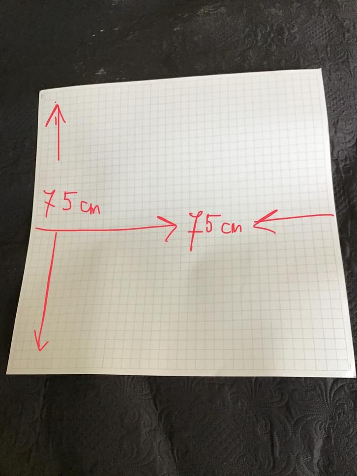 Grote XXL VELLEN DIK PAPIER geruit 75x75 cm, Diversen, Schrijfwaren, Nieuw, Ophalen of Verzenden