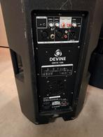 Devine Onyx 15A Actieve Speaker 2 x en 2 x 18A Subwoofer, Ophalen, Gebruikt, 1000 watt of meer, P.A.
