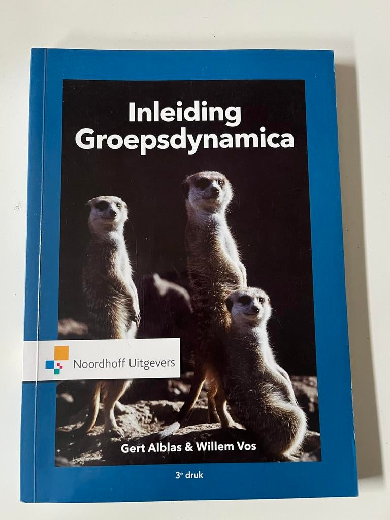 Inleiding Groepsdynamica, Ophalen of Verzenden, Zo goed als nieuw, Niet van toepassing