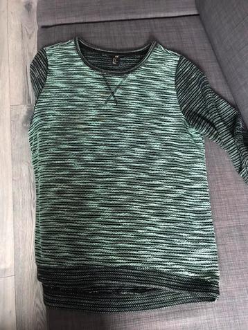 Z.g.a.n groene H&M Trui met zwart-grijze 3/4 Mouwen maat M beschikbaar voor biedingen