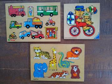 3 Houten Kinderpuzzels beschikbaar voor biedingen