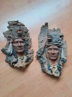 6 Indianen Beelden Polystone, Antiek en Kunst, Ophalen
