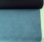Alcantara Domino 6801 lichtblauw+zwart; 4,75 mtr meubelstof, Overige materialen, Blauw, 120 cm of meer, Ophalen of Verzenden