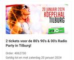 2 kaartjes 80’s 90’s & 00’s Radio Party Tilburg, Tickets en Kaartjes, Evenementen en Festivals, Twee personen