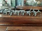 Tinnen Messenleggers - Dieren Brocante, Ophalen of Verzenden