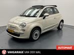 Fiat 500C 1.2i Lounge Automaat-Airco-Parkeersensoren-Lm15''v, Auto's, Euro 5, Gebruikt, 4 cilinders, Leder en Stof