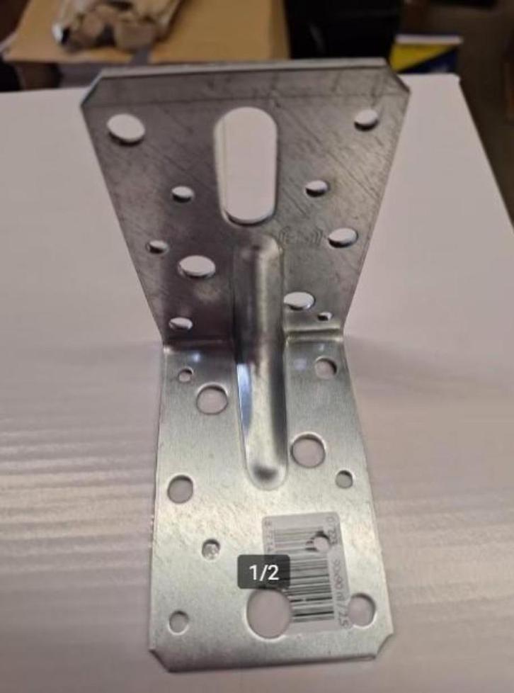 Hoekankers 90x90 mm met ril . 300 stuks ook per stuk te koo, Doe-het-zelf en Verbouw, IJzerwaren en Bevestigingsmiddelen, Nieuw