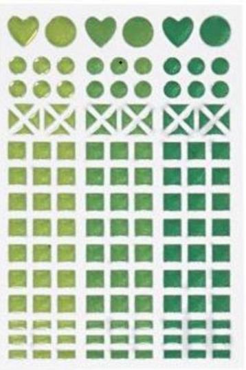 Mosaic (mozaïek) stickervel 11 x 16,5 cm groen