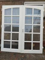 Openslaande deuren met wienersprossen 935 x 2110 mm, Doe-het-zelf en Verbouw, Kozijnen en Schuifpuien, Gebruikt, Deurkozijn, 150 tot 225 cm