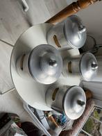 Vintage Aluminium Voorraadpotten - Cafe, Farine, Sucre, Chic, Huis en Inrichting, Keuken | Keukenbenodigdheden, Ophalen, Gebruikt