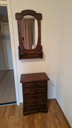 Ladekastje met spiegel - Eikenhout, Antiek en Kunst, Ophalen