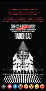 Gezocht: 1 ticket voor Radiohead 12 december in Berlijn, Tickets en Kaartjes, Evenementen en Festivals, Eén persoon