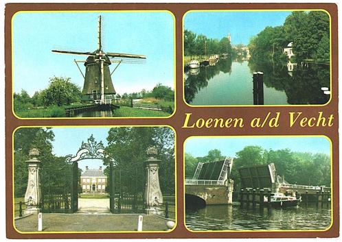 908552 Loenen a d Vecht Utr _Gelopen met mooie zegel, Verzamelen, Ansichtkaarten | Nederland, Gelopen, Utrecht, Ophalen of Verzenden
