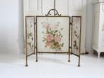 Antiek Frans Haardscherm Handgeschilderde Bloemen., Antiek en Kunst, Ophalen