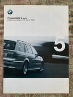 Nederlandse prijslijst BMW 5 serie E39 sedan en touring 1999, Boeken, Auto's | Folders en Tijdschriften, Nieuw, Ophalen of Verzenden