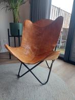 Vintage Vlinderstoel - Waterbuffelleer, Ophalen of Verzenden