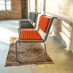 Vintage Japanse design stoel oranje en bruin, Ophalen, Kunststof, Gebruikt, Bruin