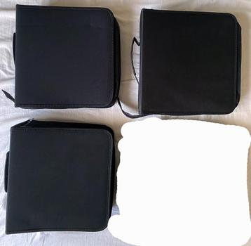 3 grote zwarte CD/DVD opbergmapen, Sansun, los te koop beschikbaar voor biedingen