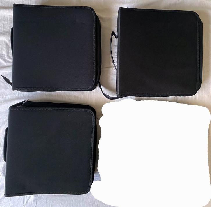 3 grote zwarte CD/DVD opbergmapen, Sansun, los te koop, Cd's en Dvd's, Cd's | Overige Cd's, Zo goed als nieuw, Ophalen of Verzenden