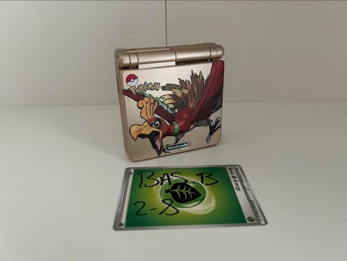 Modded Gameboy advance SP Ho-oh pokemon IPS, Spelcomputers en Games, Spelcomputers | Nintendo Game Boy, Zo goed als nieuw, Game Boy Advance SP