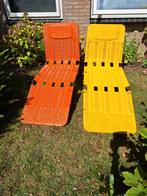 Retro Zonnestoelen Set - Oranje & Geel, Ophalen, Gebruikt, Twee, Overige kleuren