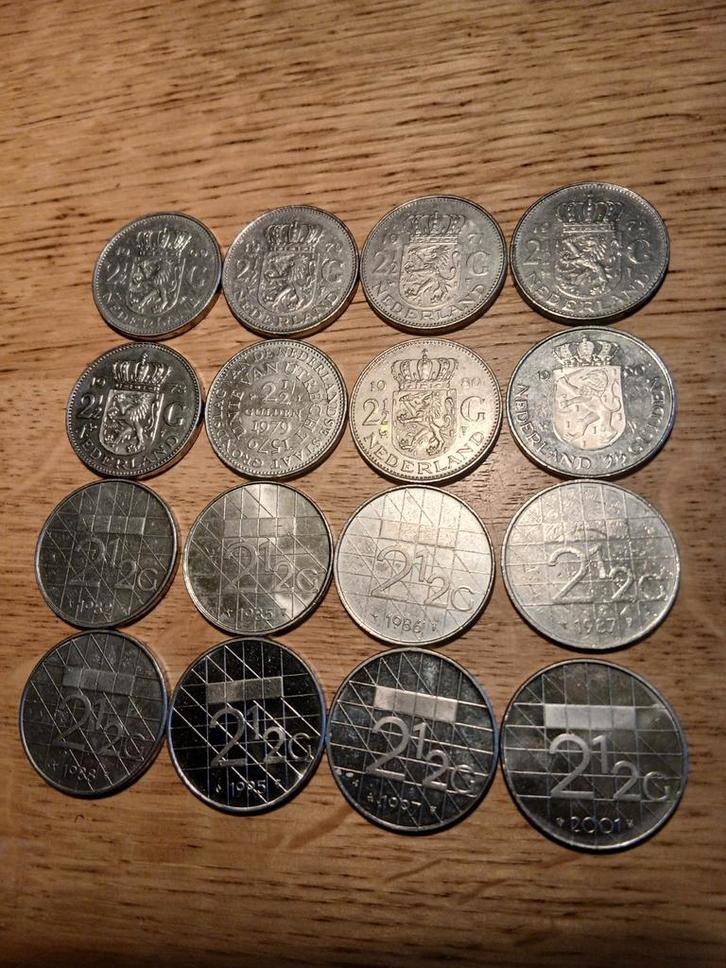 16 rijksdaalders diverse jaartallen, Postzegels en Munten, Munten | Nederland, 2½ gulden, Koningin Juliana, Ophalen of Verzenden