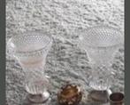 Twee kristalen vaasjes, Antiek en Kunst, Antiek | Glas en Kristal, Ophalen of Verzenden