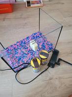 Aquarium met filter, voeding, stenen en magneet, Dieren en Toebehoren, Ophalen, Zo goed als nieuw, Leeg aquarium