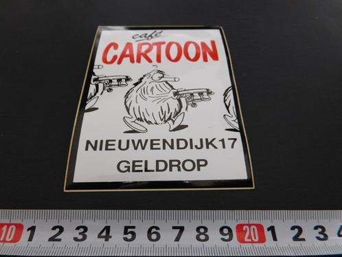 sticker Geldrop Café CARTOON Nieuwendijk 17, Verzamelen, Stickers, Zo goed als nieuw, Bedrijf of Vereniging, Ophalen