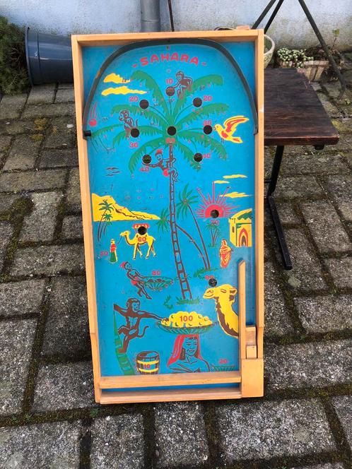 Knikkerbord hout vintage jaren 50-60 midcentury €13,50, Antiek en Kunst, Antiek | Speelgoed, Ophalen of Verzenden