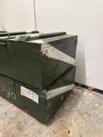 2 stuks legergroene munitiekisten / wapenkisten / opbergkist, Huis en Inrichting, Woonaccessoires | Kisten, Ophalen, Zo goed als nieuw