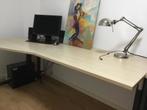 Kwalitatief bureau en bijbehorende kast, Huis en Inrichting, Bureaus, Ophalen, In hoogte verstelbaar, Zo goed als nieuw, Bureau