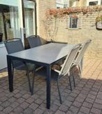 Tuintafel Bellagio 160x90cm incl.4 Hartman tuinstoelen, Ophalen, 4 zitplaatsen, Gebruikt, Aluminium