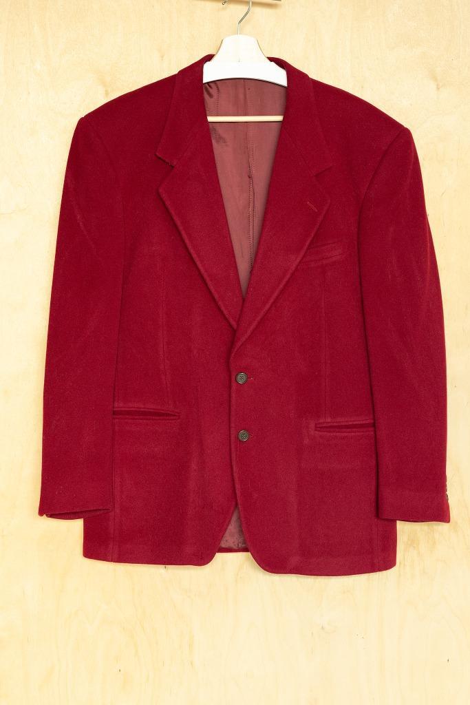 Versace V2 Paul van Dijk bordeauxrood rood wollen jasje L 52, Kleding | Heren, Kostuums en Colberts, Zo goed als nieuw, Maat 52/54 (L)