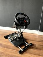 Logitec g29 racing wheel, pedalen, wheel stand pro, PlayStation 5, Playseat of Racestoel, Zo goed als nieuw, Ophalen