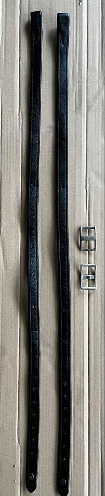 BR Beugelriemen (enkel) dressage soft . Kleur: zwart/zilver beschikbaar voor biedingen
