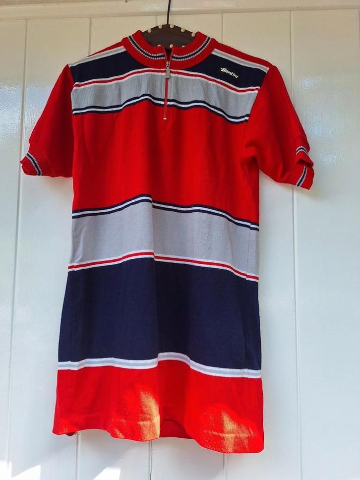 Retro vintage jaren 70 acryl wielershirt wielrenshirt, Verzamelen, Retro, Overige typen, Ophalen of Verzenden