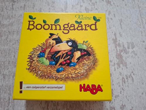 HABA spel mini Boomgaard, Hobby en Vrije tijd, Gezelschapsspellen | Bordspellen, Zo goed als nieuw, Een of twee spelers, Drie of vier spelers