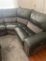 Luxe leren hoekbank, Huis en Inrichting, Ophalen, Gebruikt, 100 tot 125 cm, Hoekbank