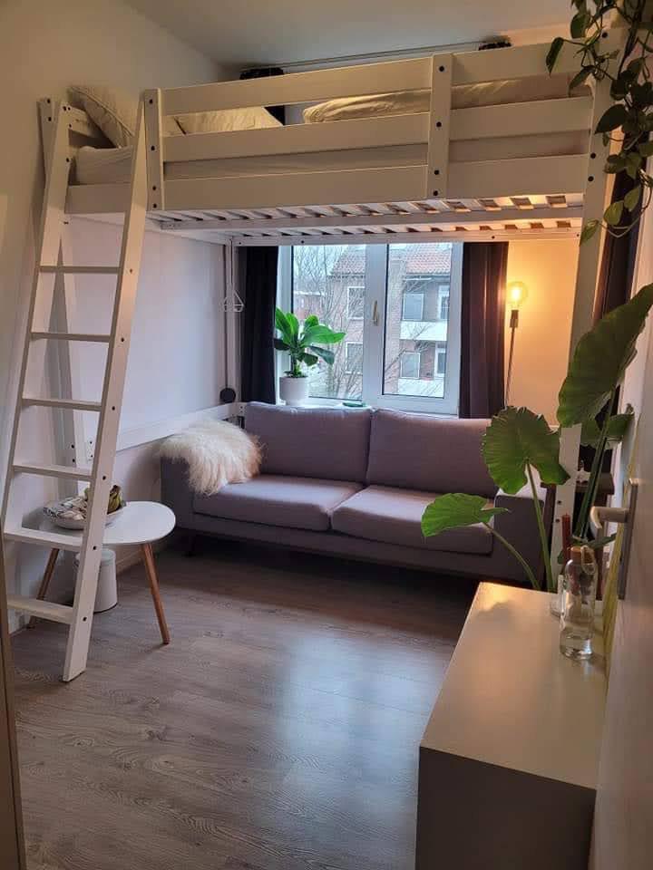 Ikea Stora wit hoogslaper 140x200, Huis en Inrichting, Slaapkamer | Stapelbedden en Hoogslapers, Gebruikt, Hoogslaper, 140 cm