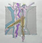 Zeefdruk Marlies Vonk - En Avant, Antiek en Kunst, Kunst | Litho's en Zeefdrukken, Verzenden