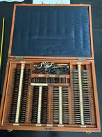 Antieke optometrieset in houten koffer, Antiek en Kunst, Ophalen of Verzenden