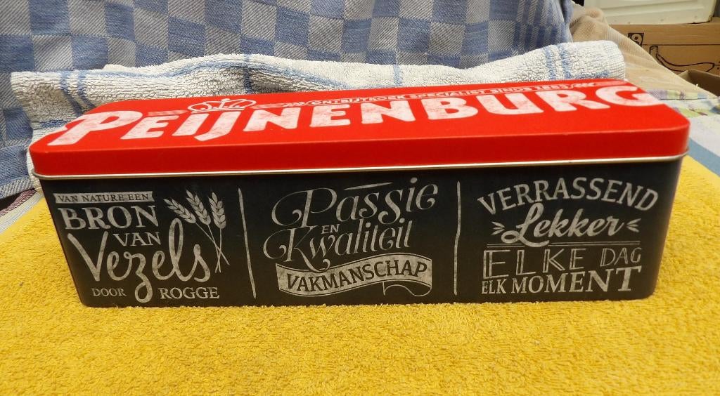 voorraadblik Peijnenburg/ ontbijtkoekdoos Peijnenburg, Ophalen of Verzenden, Zo goed als nieuw, Koek(jes), Overige merken