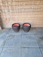 Twee gebruikte bloempotten van kunststof, Ophalen, Kunststof, Gebruikt, Minder dan 60 cm