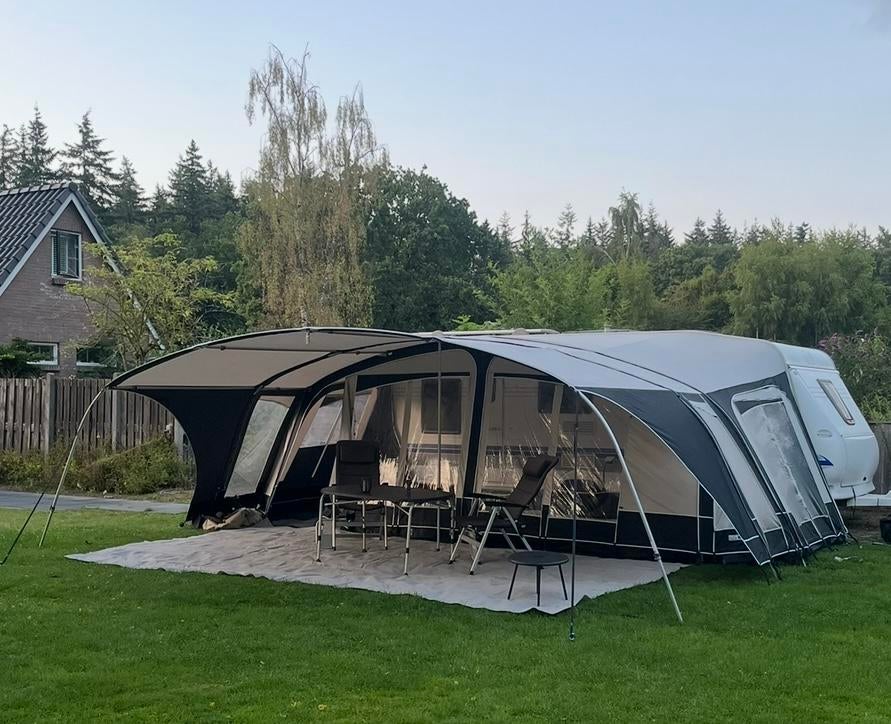 Unico Petluifel en Dakluifel champagne zwart 14/14.1 en 15, Caravans en Kamperen, Voortenten en Luifels, Zo goed als nieuw, Ophalen