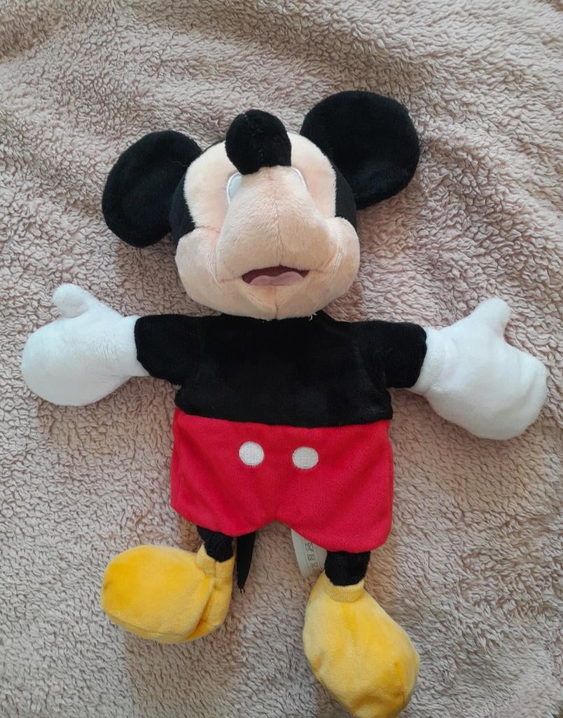 Mickey Mouse Handpop - Disney Knuffel, Muis, Disney, Ophalen of Verzenden, Meerkleurig