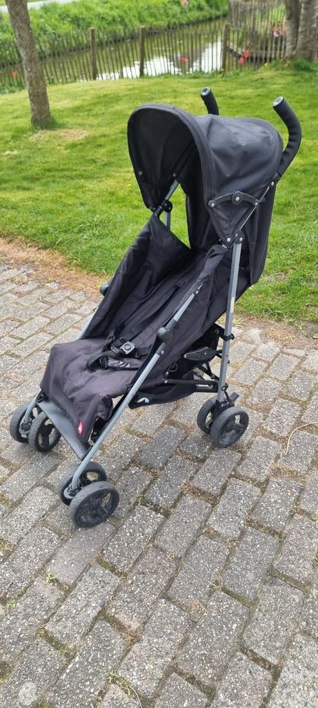 Zwarte Topmark Buggy met Afneembaar Zonnedoek, Ophalen, Gebruikt, Overige merken, Verstelbare rugleuning